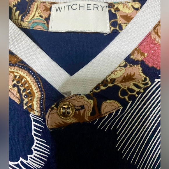 🦋WITCHERY, Cotton and satin blouse, oriental style 🦋 - Picture 12 of 14